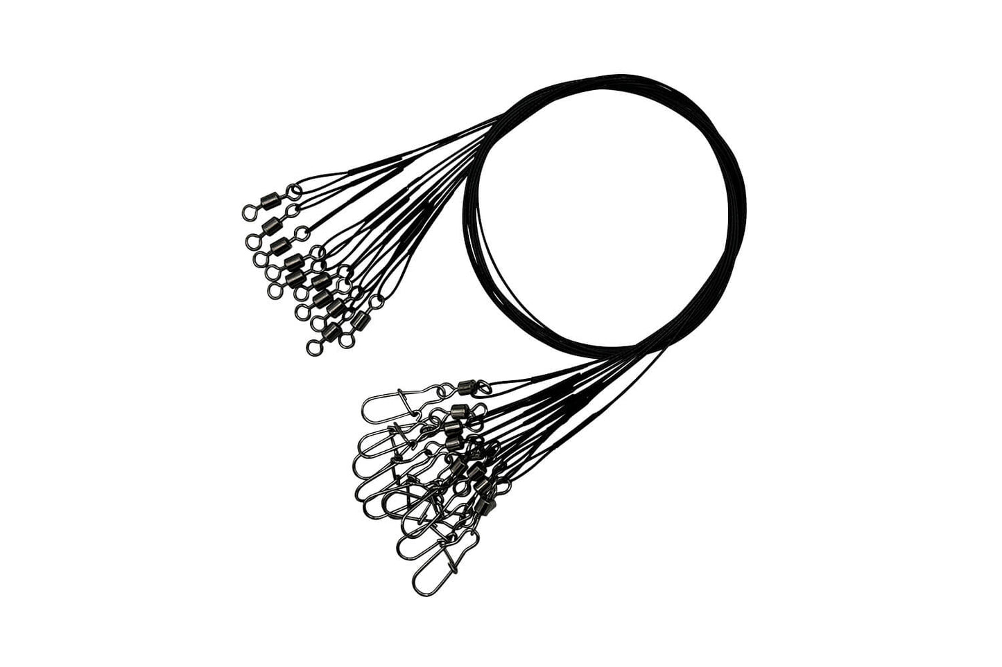 10 Stk. Stahlvorfächer Set für Hecht, Zander und Wels | 1x7