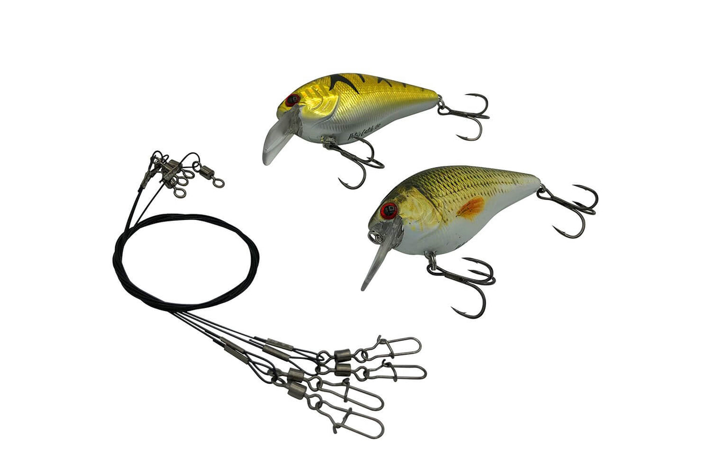 Deep Raider | Crankbait Wobbler 4er Set | 8cm Rotauge + Goldbarsch und 9cm Clown und Barsch
