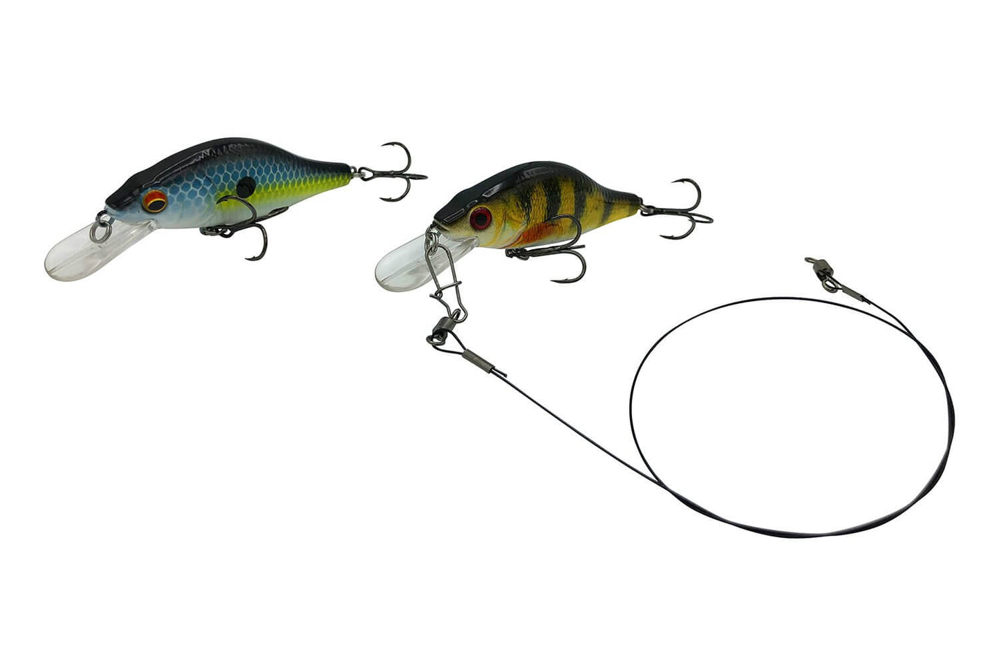 Laengliche Crankbait Hechtkoeder mit Tauchschaufel und Vorfach