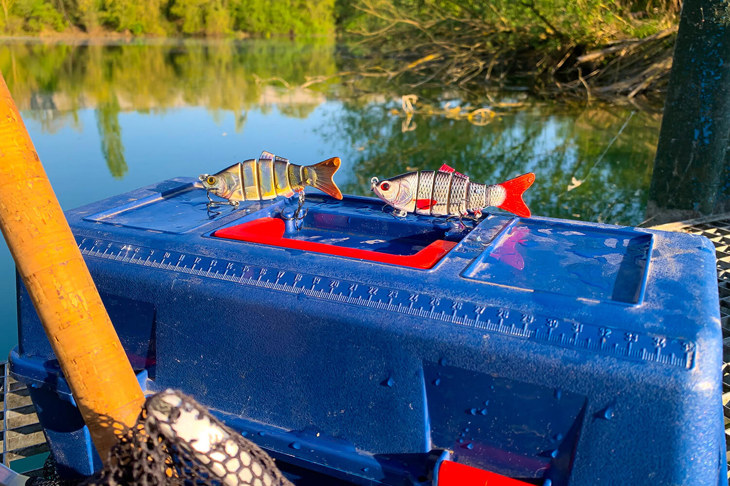 Mehrteilige Hechtkoeder Set mit Swimbait Wobbler
