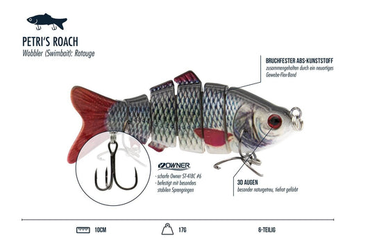 Wobbler im Rotaugen-Dekor mehrteilig