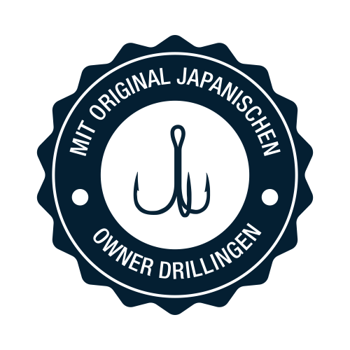 Original Japanische Owner Drillinge auf den Hechtwobblern von PetrisCatch zum Raubfischangeln montiert