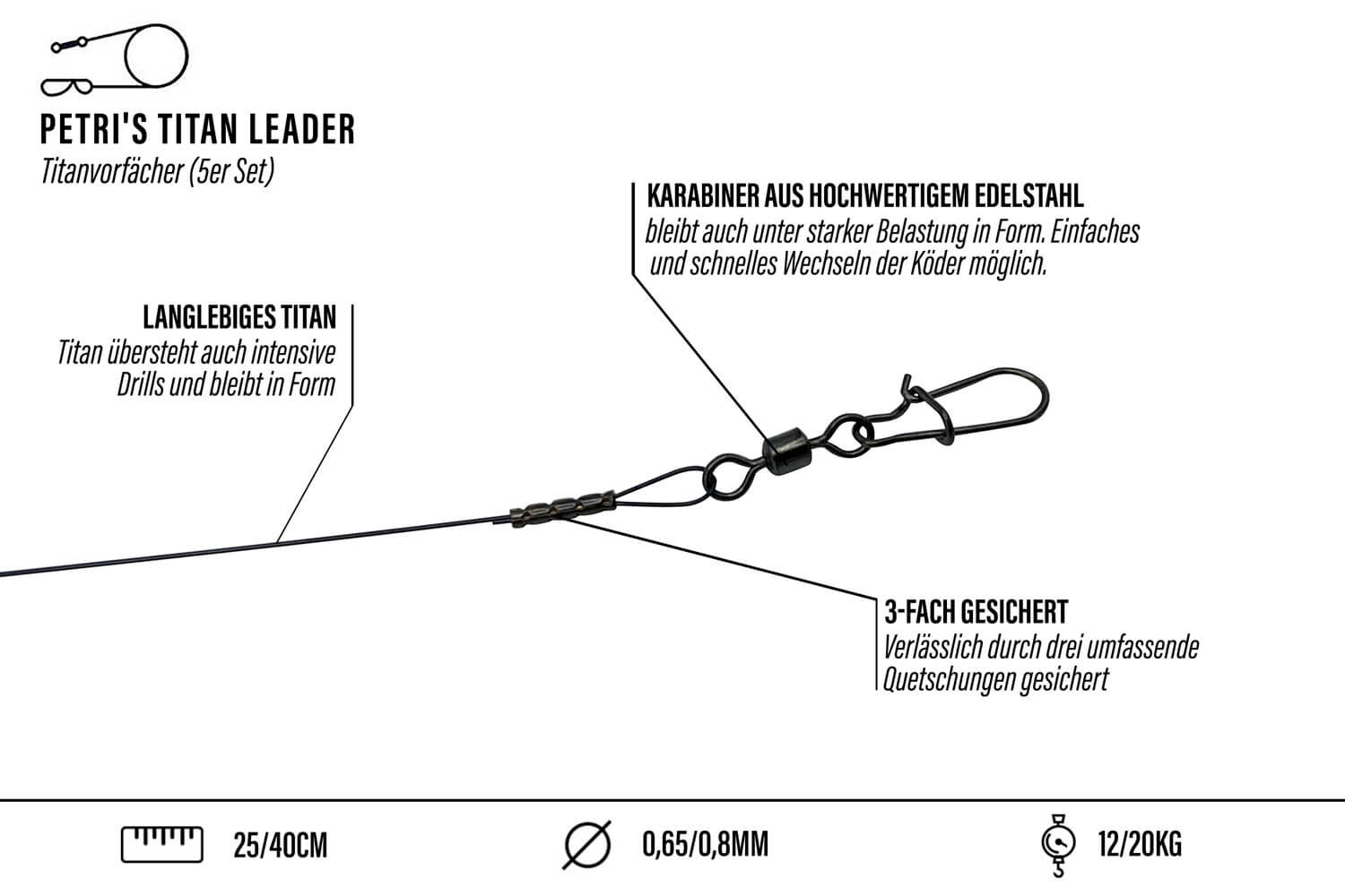 Titan-Vorfach Set für Hecht und Raubfisch