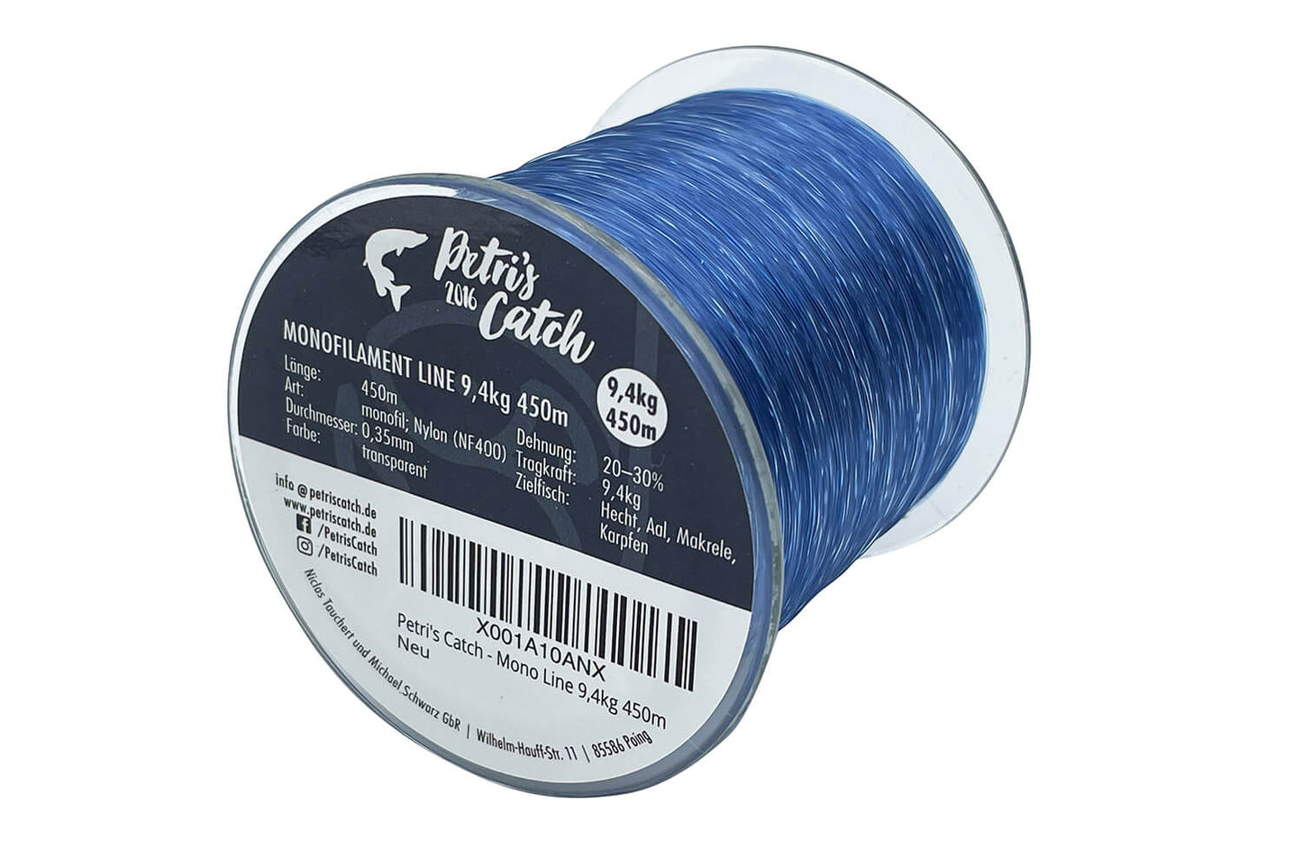 Monofile Angelschnur | 450m | 3kg-12kg | 0,2mm-0,4mm | für Hecht, Zander, Barsch, Forelle