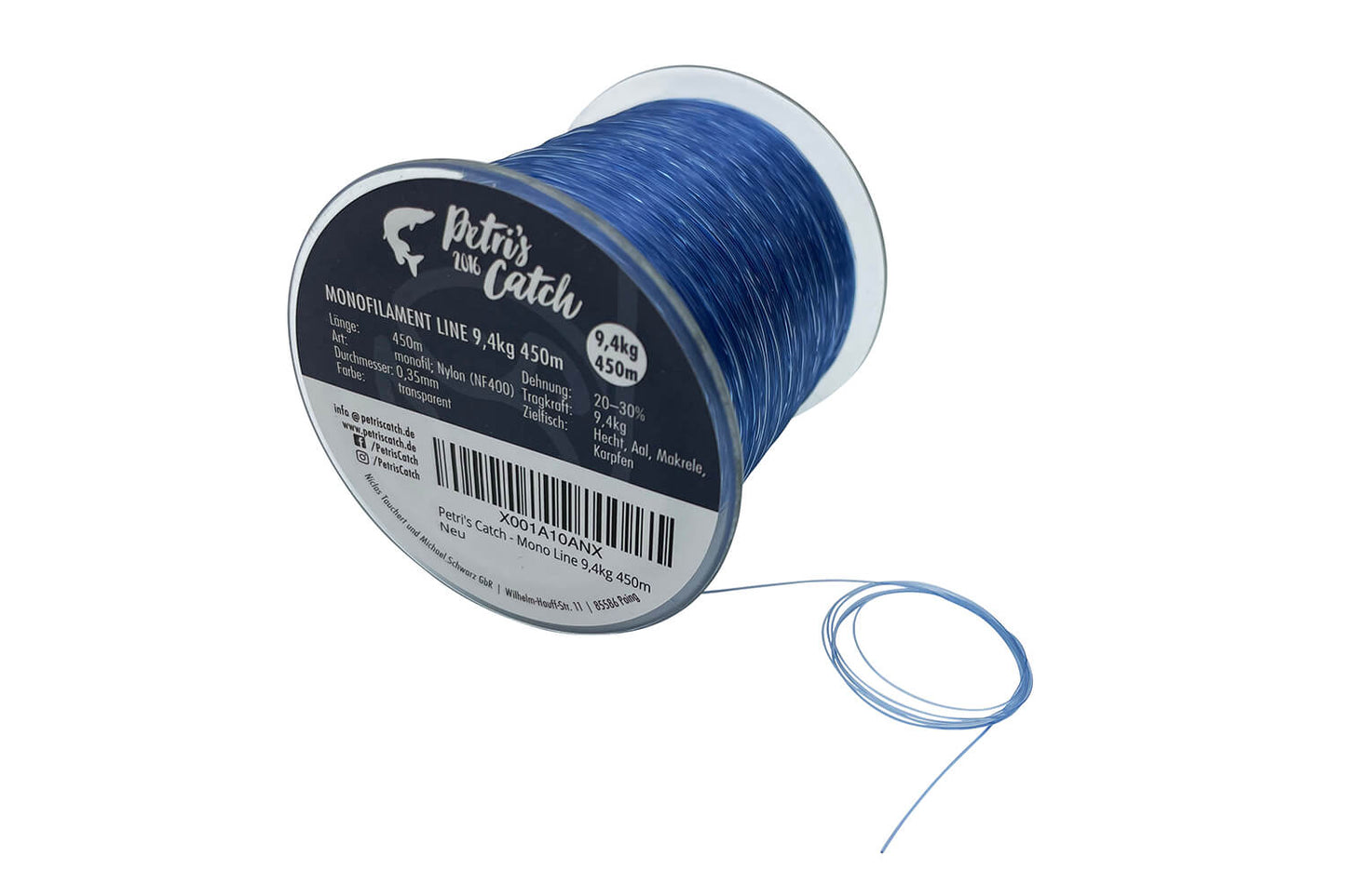 Monofile Angelschnur | 450m | 3kg-12kg | 0,2mm-0,4mm | für Hecht, Zander, Barsch, Forelle