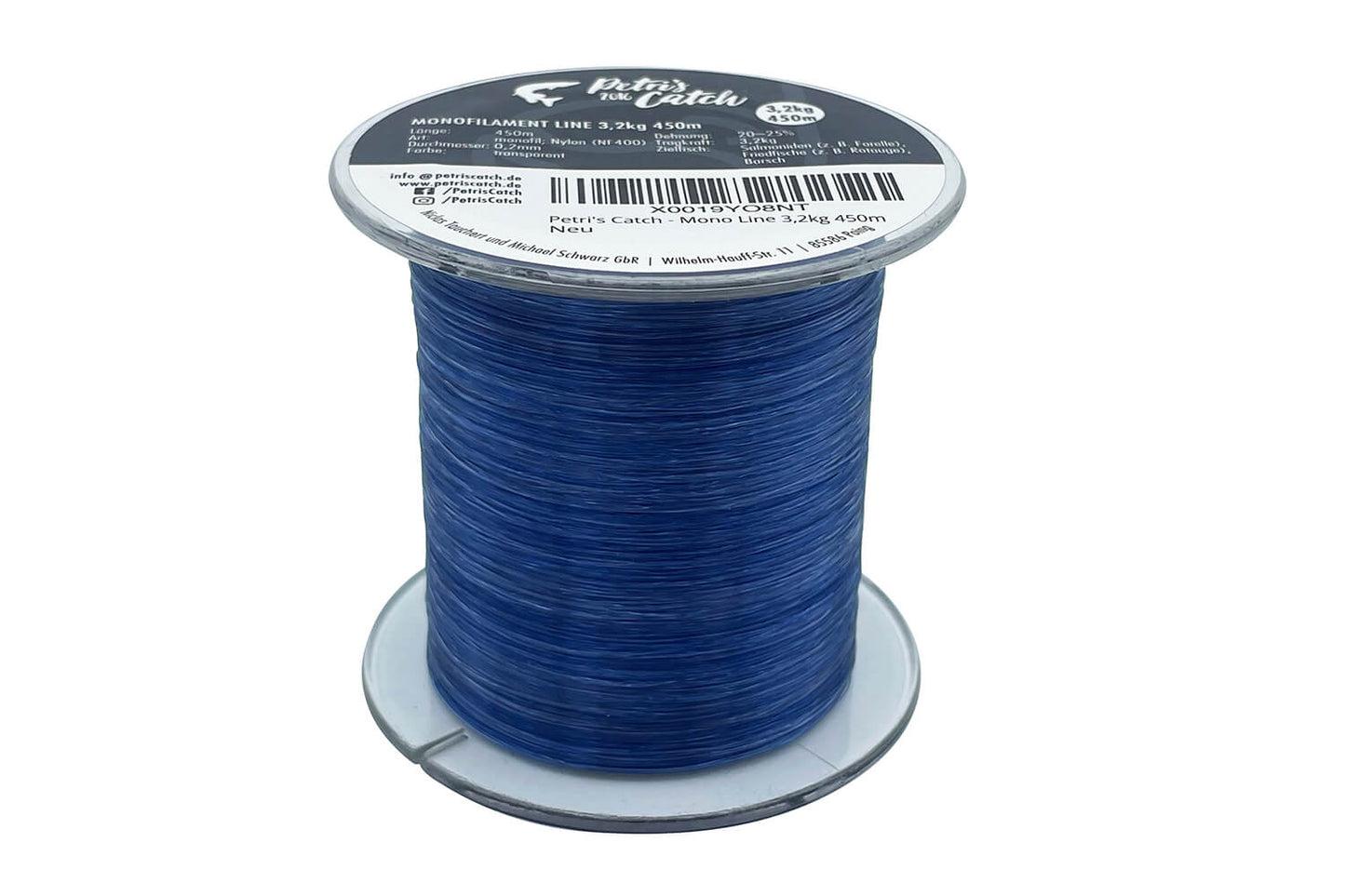 Monofile Angelschnur | 450m | 3kg-12kg | 0,2mm-0,4mm | für Hecht, Zander, Barsch, Forelle