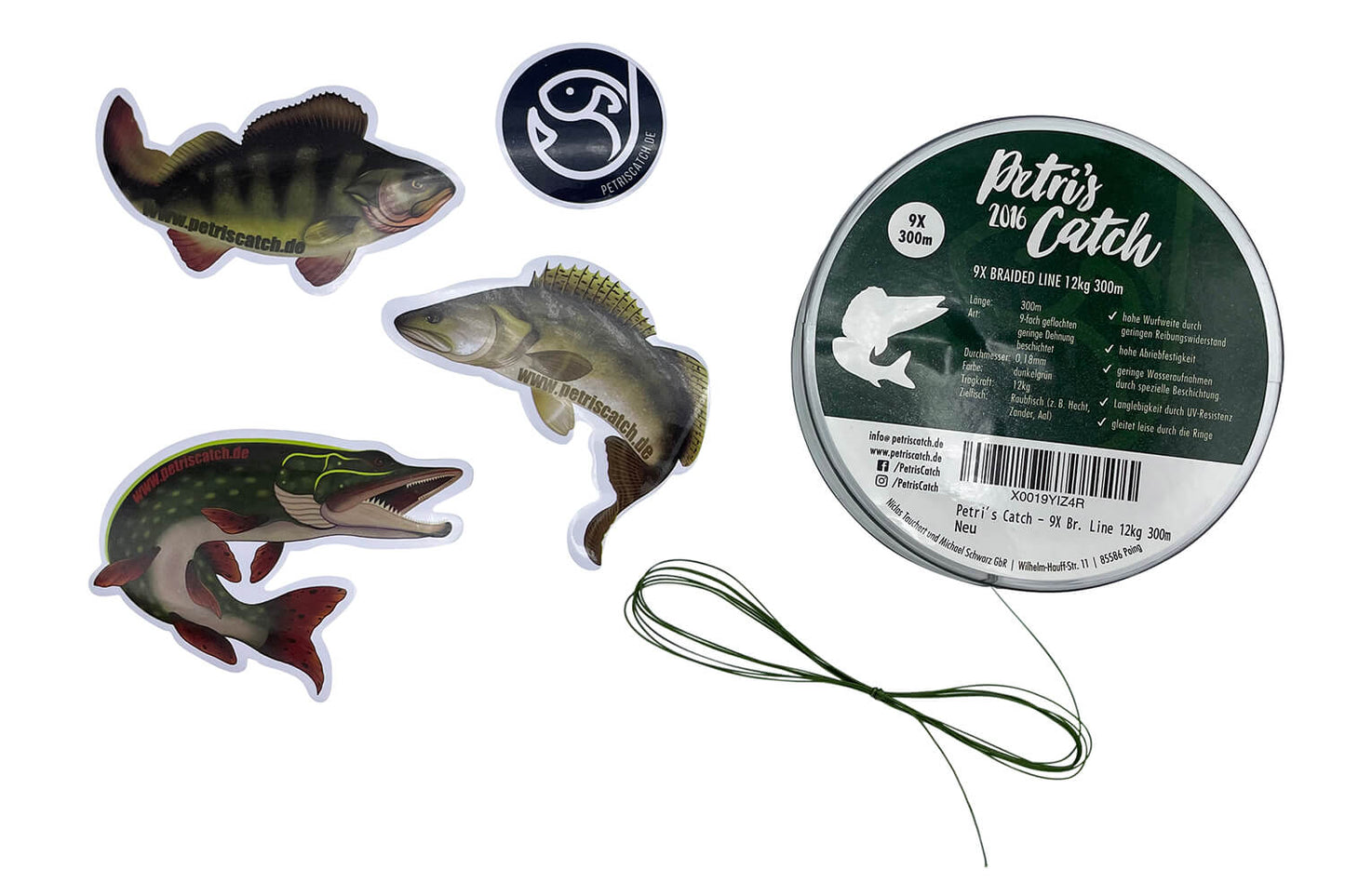 9-fach geflochtene Angelschnur | 300m | 8kg - 20kg | 0,14mm - 0,28mm | für Hecht, Zander, Barsch, Forelle