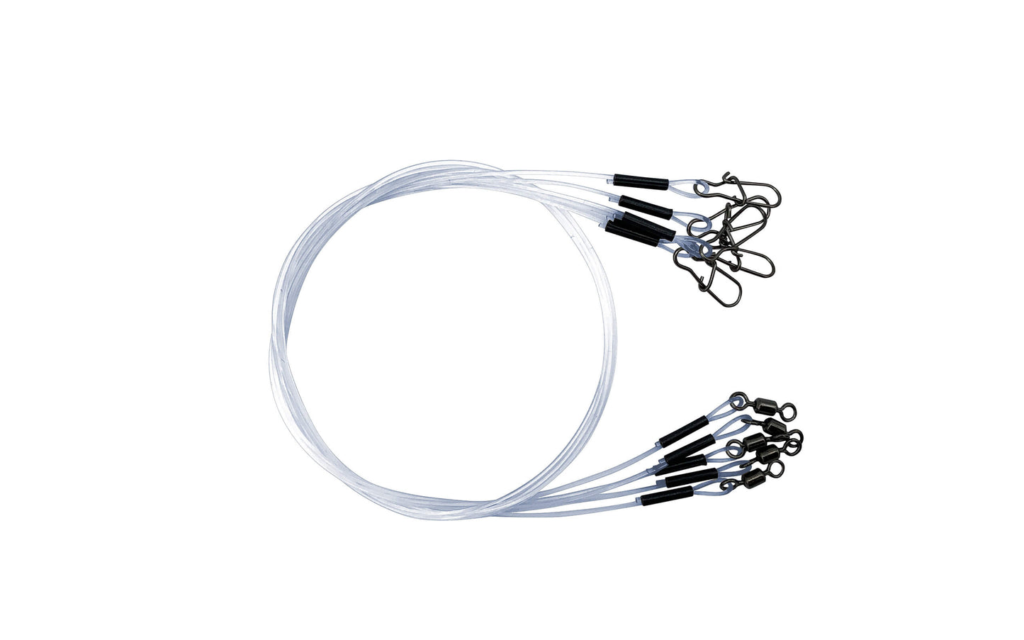 5 Stk. Fluorocarbon Vorfächer Set für Hecht, Zander und Wels