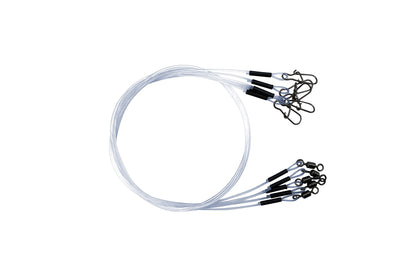 5 Stk. Fluorocarbon Vorfächer Set für Hecht, Zander und Wels