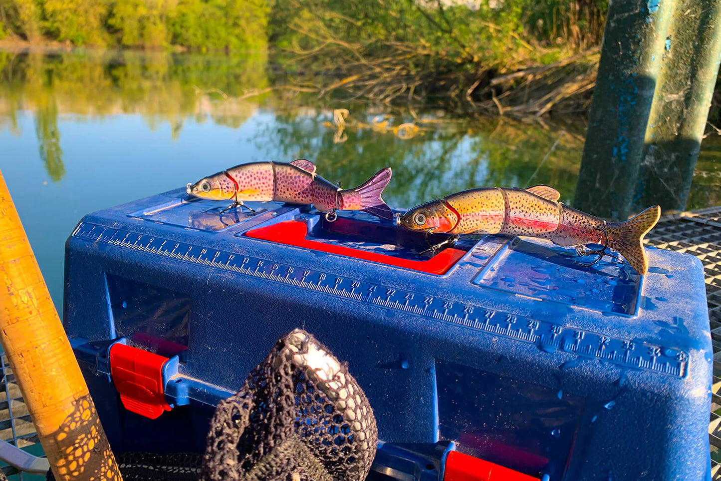 Mehrteilige Swimbait Wobbler fuer Hecht beim Angeln auf Raubfisch