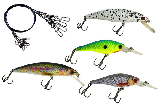 Minnow Wobbler Set mit Firetiger Wobbler