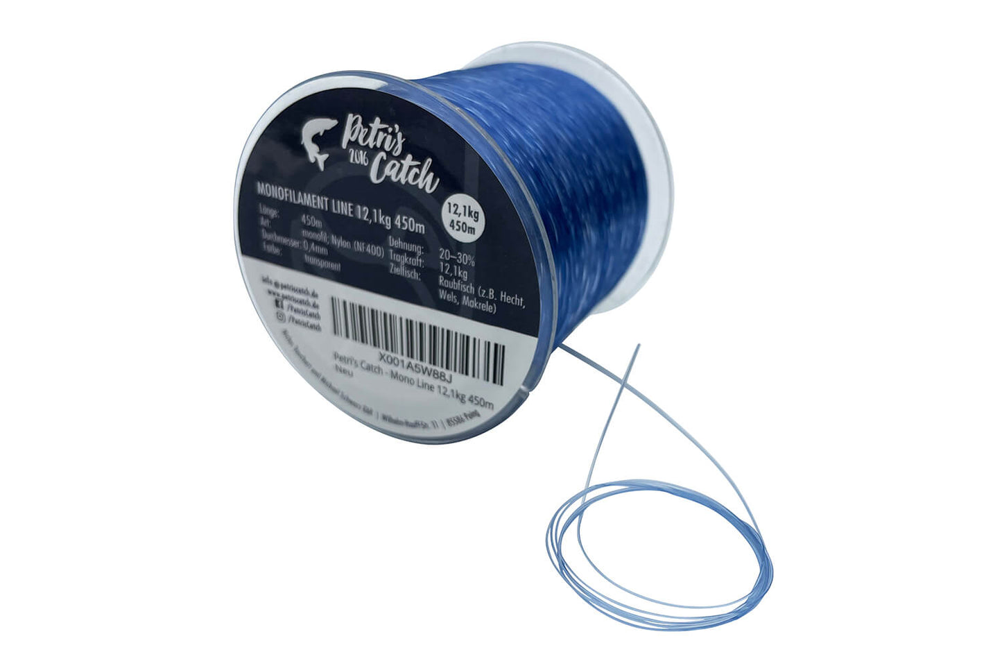 Monofile Angelschnur | 450m | 3kg-12kg | 0,2mm-0,4mm | für Hecht, Zander, Barsch, Forelle