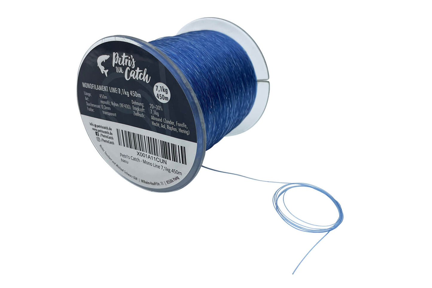 Monofile Angelschnur | 450m | 3kg-12kg | 0,2mm-0,4mm | für Hecht, Zander, Barsch, Forelle