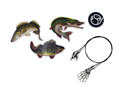 Softbait / Gummifisch 4er Set | 15cm | UV aktiv | Farben für trübe und klare Gewässer