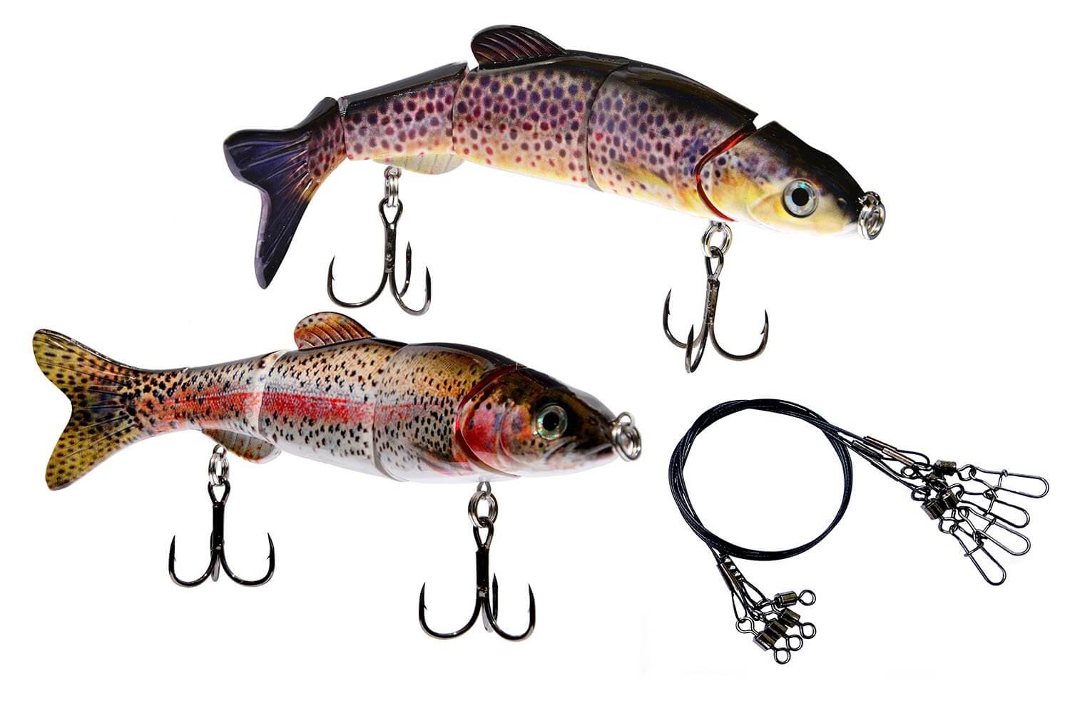 Swimbait Wobbler Angelkoeder Set fuer Raubfisch und Hecht